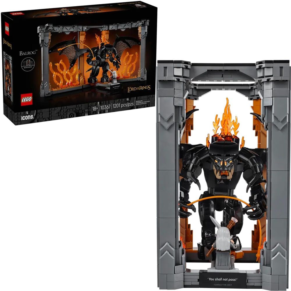 LEGO Icons Lord Of The Rings Booknook - Gandalf and Durin"s Bane Building Set, , large