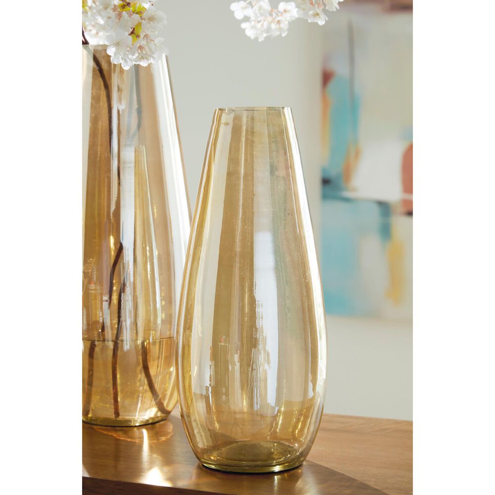 Ashley Rhettman 15.5&quot; Vase in Amber, , large