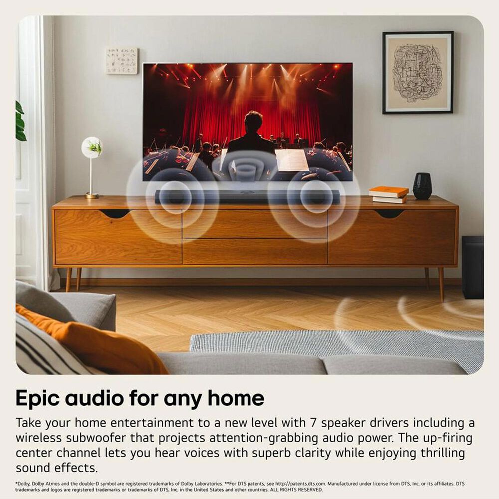 LG 55" Class C5 Series 4K OLED evo AI - Smart TV with 3.1.1 Channel Soundbar System in Black, , large