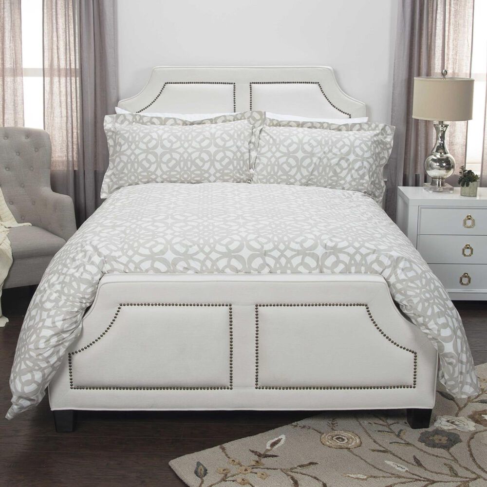 Rizzy Home Happy Together by Donny Osmond 96" x 98" Duvet in White, , large