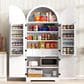 HOMLUX 72" Tall Arched Kitchen Pantry Cabinet in White, , large