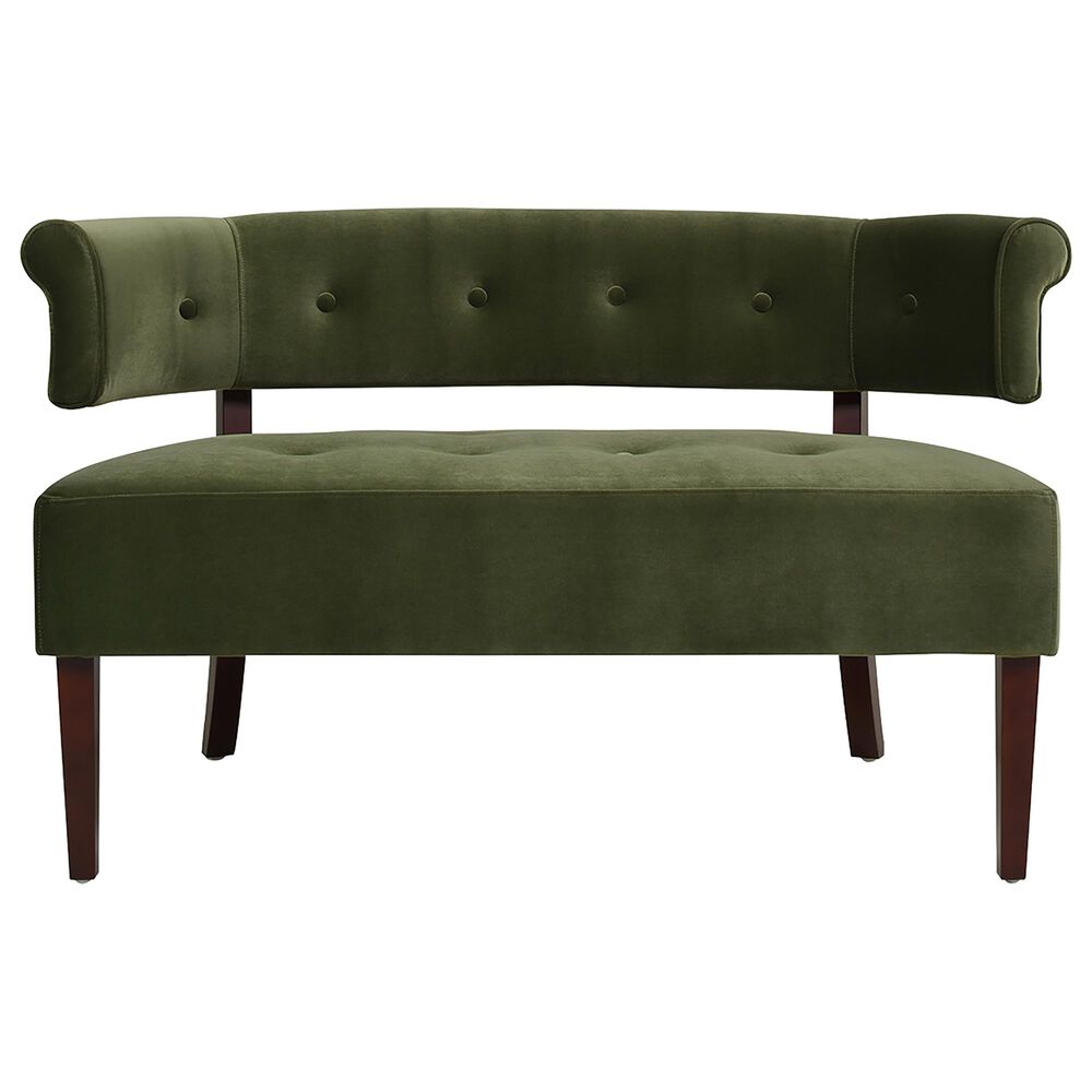Jennifer Taylor Home Jared Settee in Olive Green Nebraska Furniture Mart