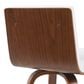 Armen Living Vienna Swivel Bar Height Stool with Snow White Upholstery in Walnut, , large