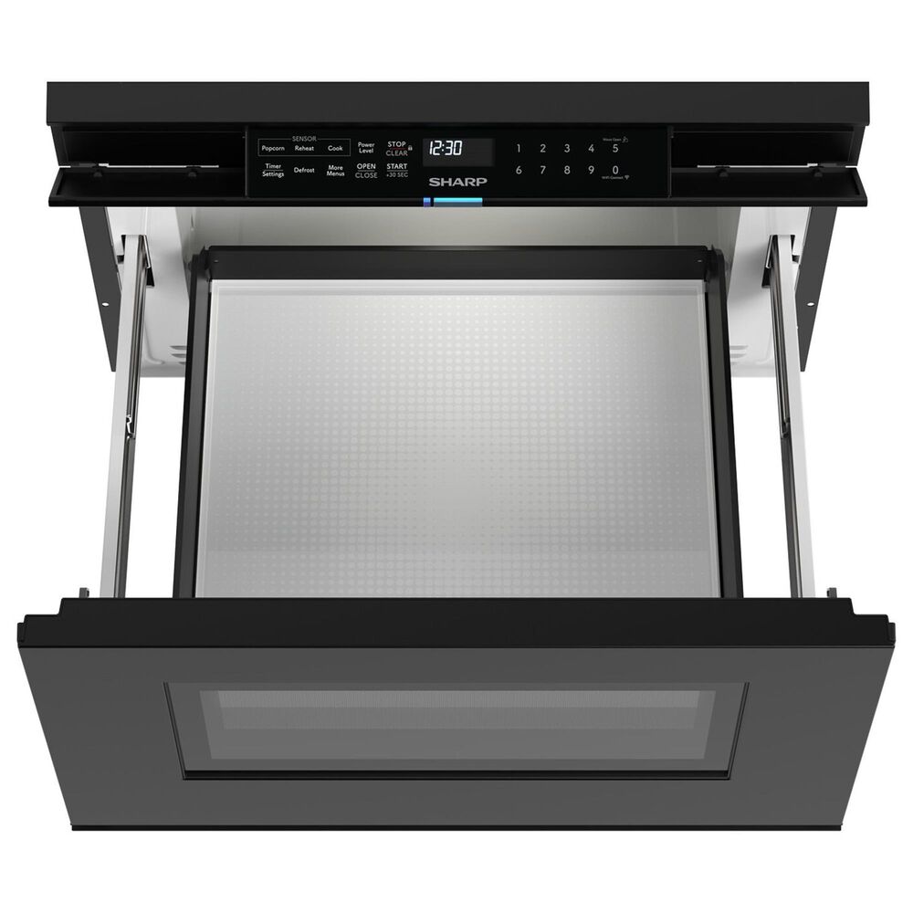 Sharp 1.2 Cu. Ft. Built-In Smart Microwave Drawer Oven with Easy Wave Open in Black, , large