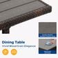 Hearth and Haven 7-Piece Outdoor Dining Set with Blue Cushion in Brown, , large