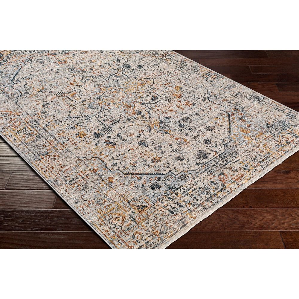 Surya Laila LAA-2310 5&#39; x 7&#39;6&quot; Teal, Sage, Orange, Gray and Cream Area Rug, , large