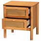Baxton Studio Jenn 2-Drawer Nightstand in Golden Brown, , large
