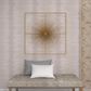CosmoLiving by Cosmopolitan 36" Square Modern Wall Decor with Starburst Center in Gold, , large
