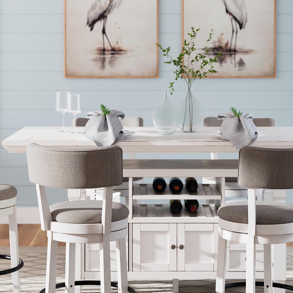 Ashley Robbinsdale Counter Height Dining Table in Antique White - Table Only, , large