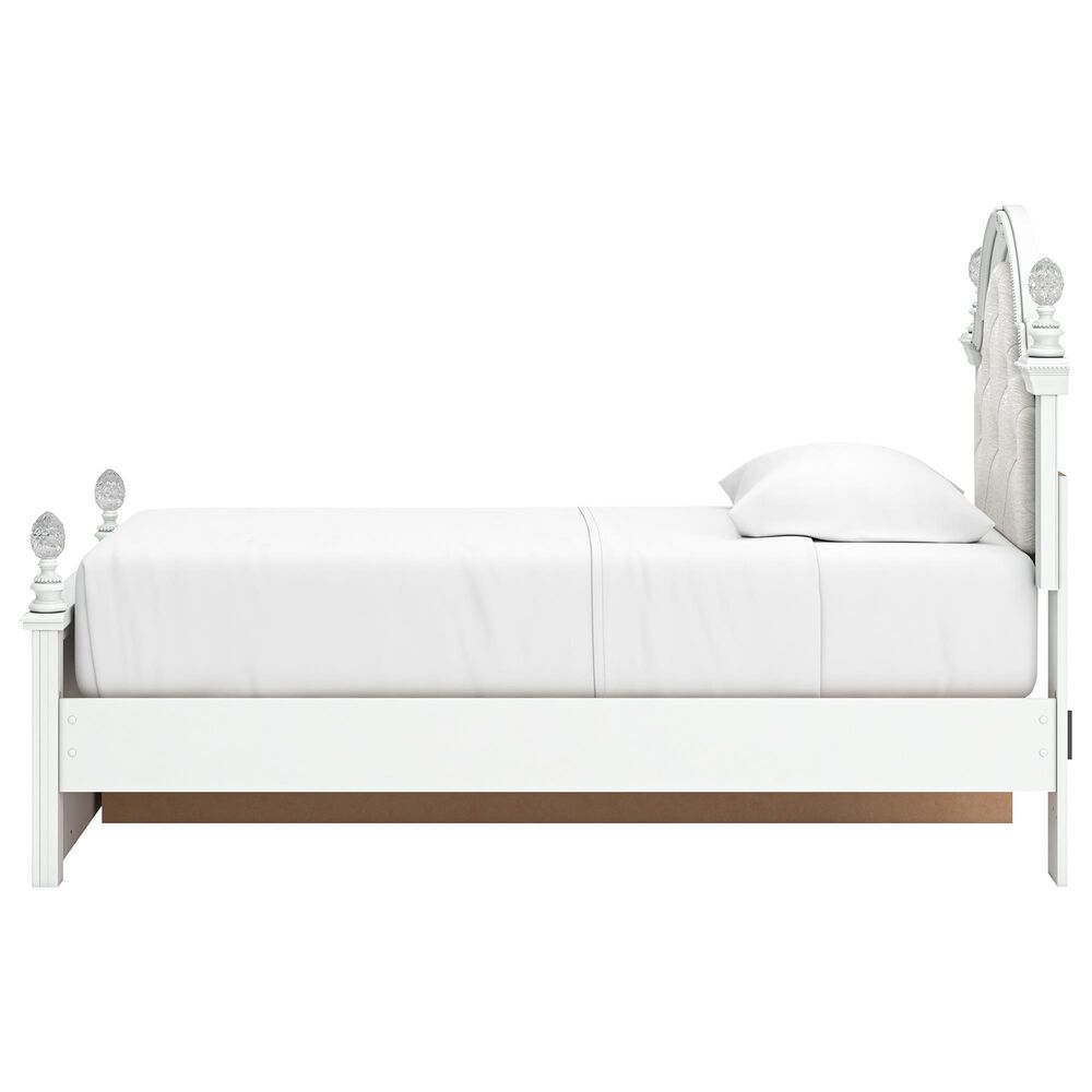 Ashley Kozlani 4-Piece Twin Panel Storage Bedroom Set in Matte White, , large