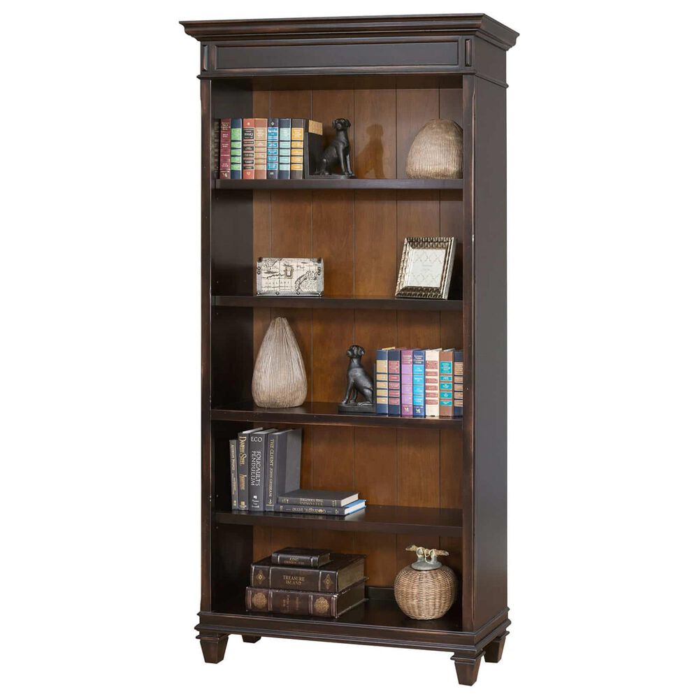 Wycliff Bay Hartford 3-Piece Writing Desk with Bookcase and Lateral File Set in Black, , large