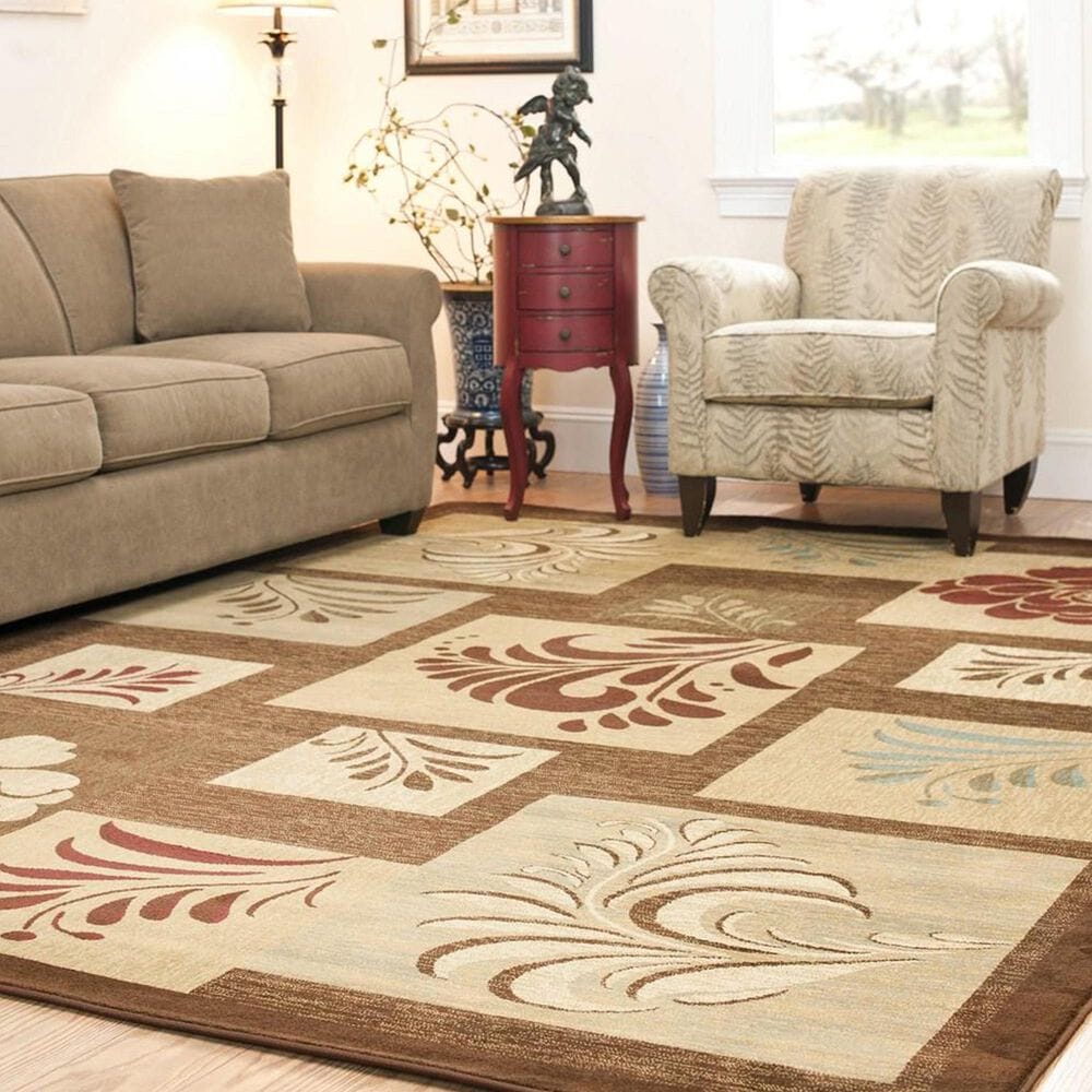 Safavieh Lyndhurst LNH554 8&#39;9&quot; x 12&#39; Brown and Multicolor Area Rug, , large