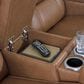 Ashley Knightington Power Reclining Loveseat with Audio Seating in Caramel, , large
