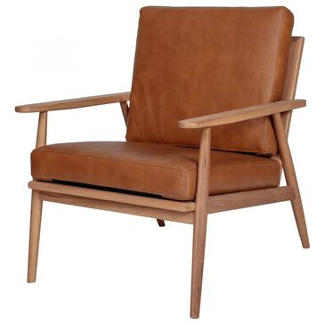 Moe"s Home Collection Harper Arm Chair in Tan Leather, , large