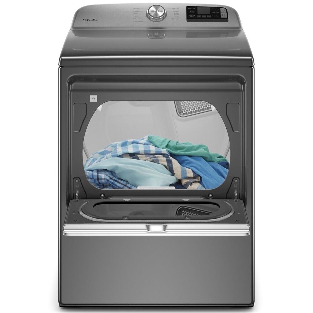 Maytag 7.4 Cu. Ft. Front Load Electric Dryer with Steam Cycles in Metallic Slate Nebraska