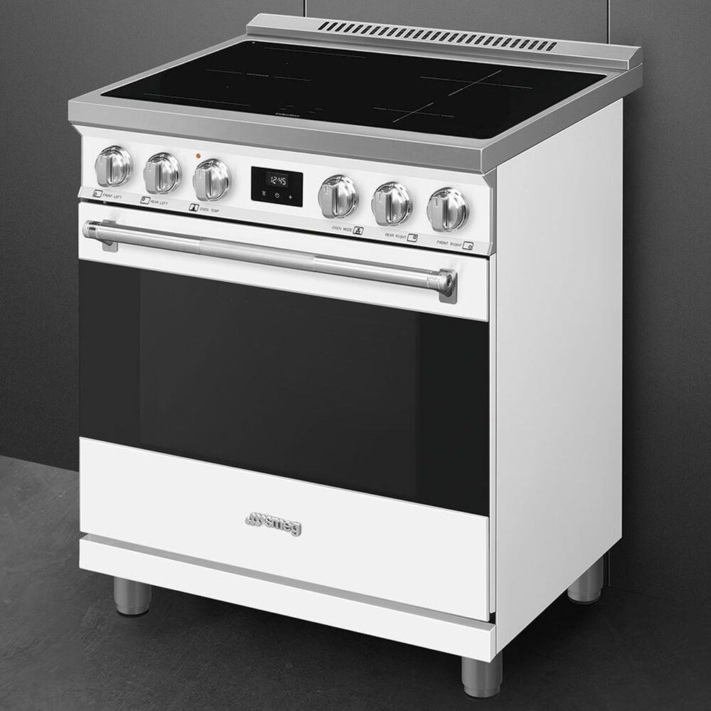 SMEG Professional 30" Induction Electric Range in Matte White, , large