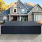 HOMLUX 110" Waterproof Patio Cover with Adjustable Drawstring in Black, , large