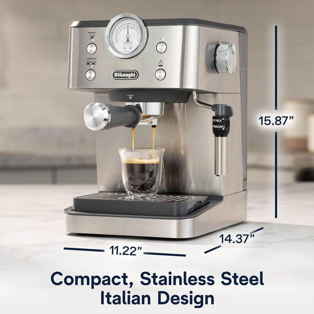 DeLonghi Linea Classic 57 Oz Espresso Machine in Metal, , large