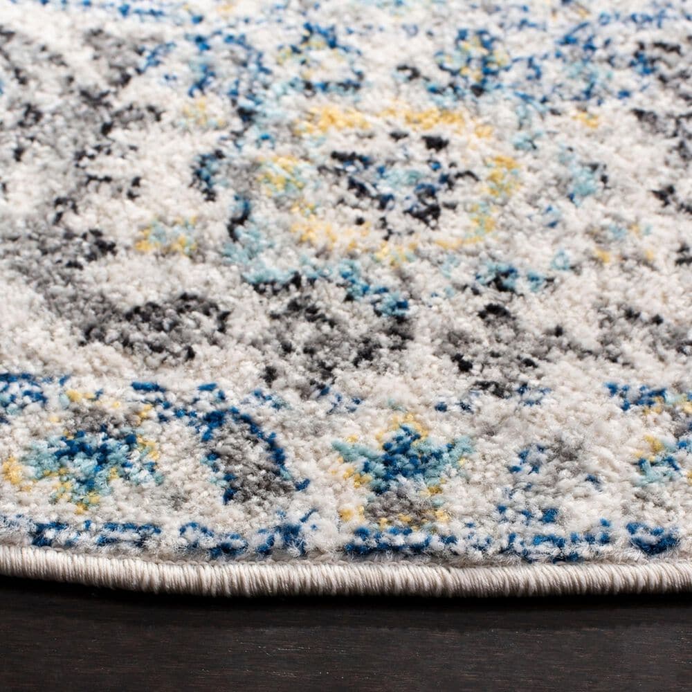 Safavieh Madison MAD603K 5&#39; Round Turquoise and Ivory Area Rug, , large