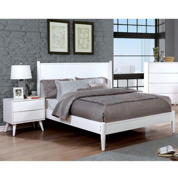 Furniture of America Ruiz 2 Piece Queen Bed Set in White, , large