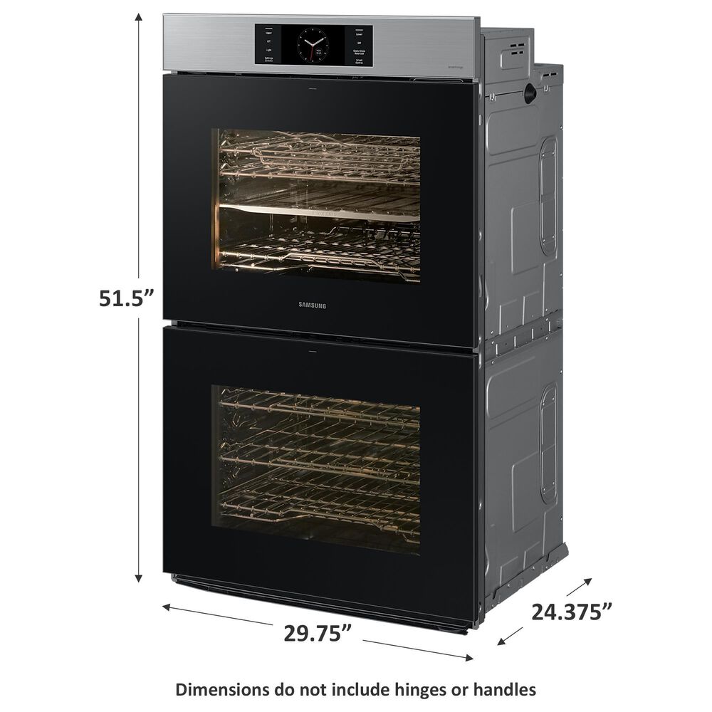 Samsung Bespoke Bespoke 30&quot; Double Wall Oven with AI Pro Cooking Camera in Stainless Steel, , large