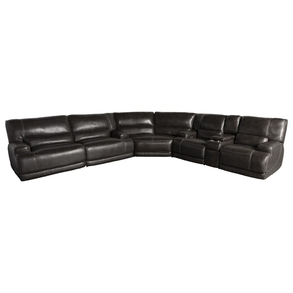 Sienna Designs 3-Piece Power Reclining Curved Sectional in Stampede Charcoal, , large