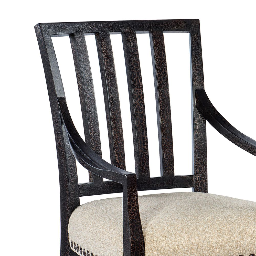 Hooker Furniture Big Sky Arm Chair with Beige Cushion in Vintage Natural &#40;Set of 2&#41;, , large