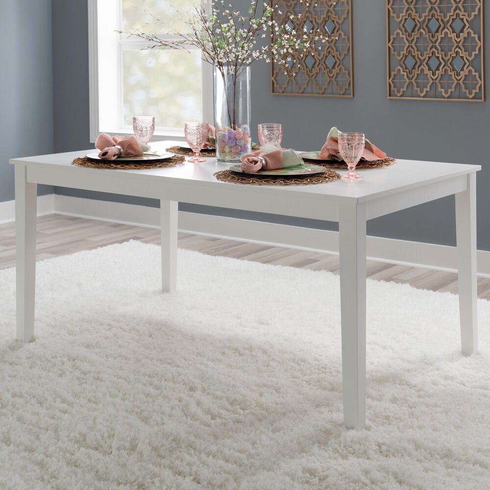 Linon Home Decor Maggie Dining Table in White - Table Only, , large