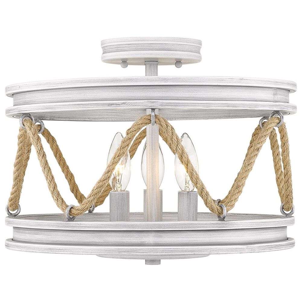 Golden Lighting Chatham Semi-Flush in Silver/Gray Driftwood, , large
