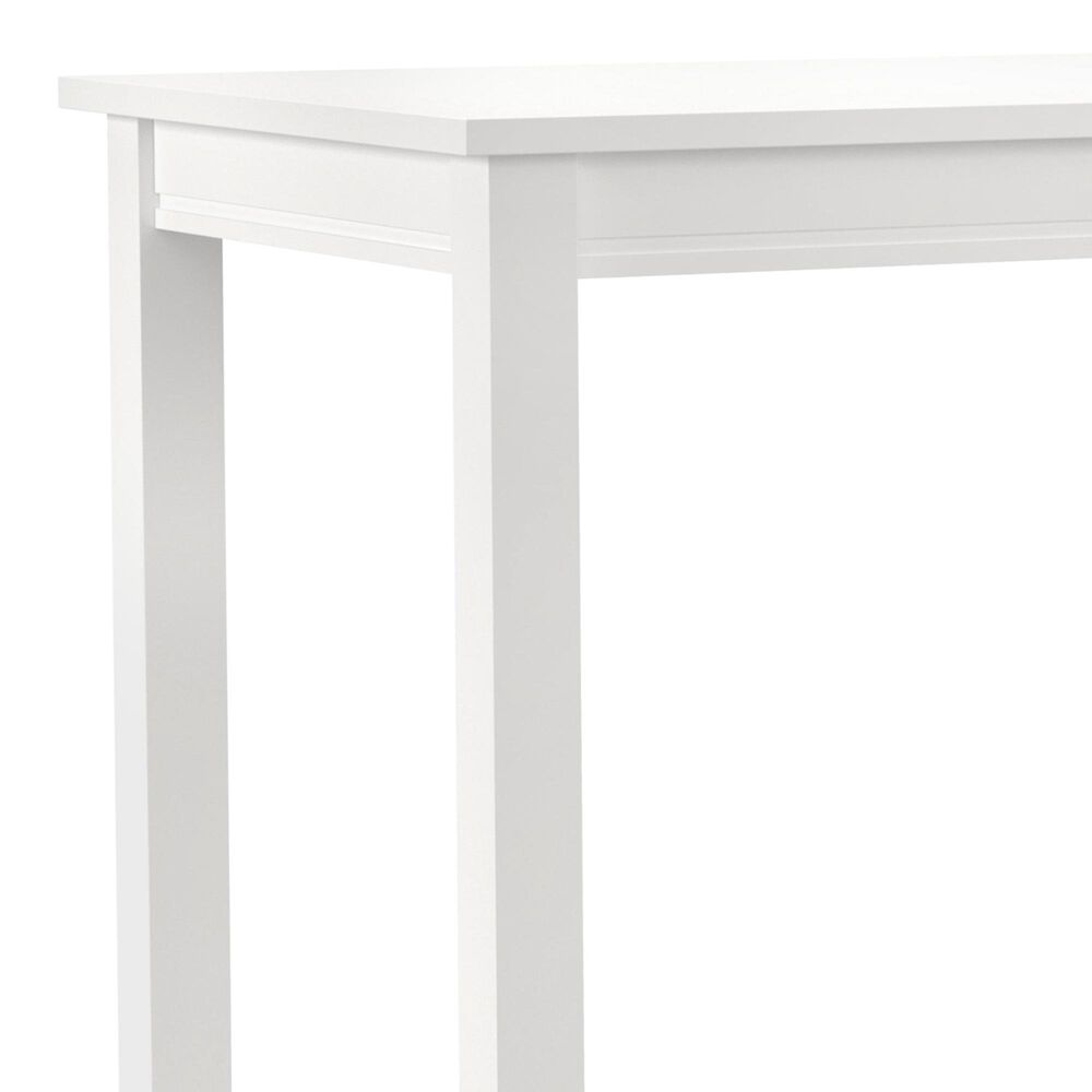 Linon Home Decor Claridge Bar Height Pub Table in Bright White - Table Only, , large