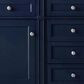 James Martin Brittany 60" Double Bathroom Vanity in Victory Blue with 3 cm Tajnar Eclos Top and Rectangular Sinks, , large