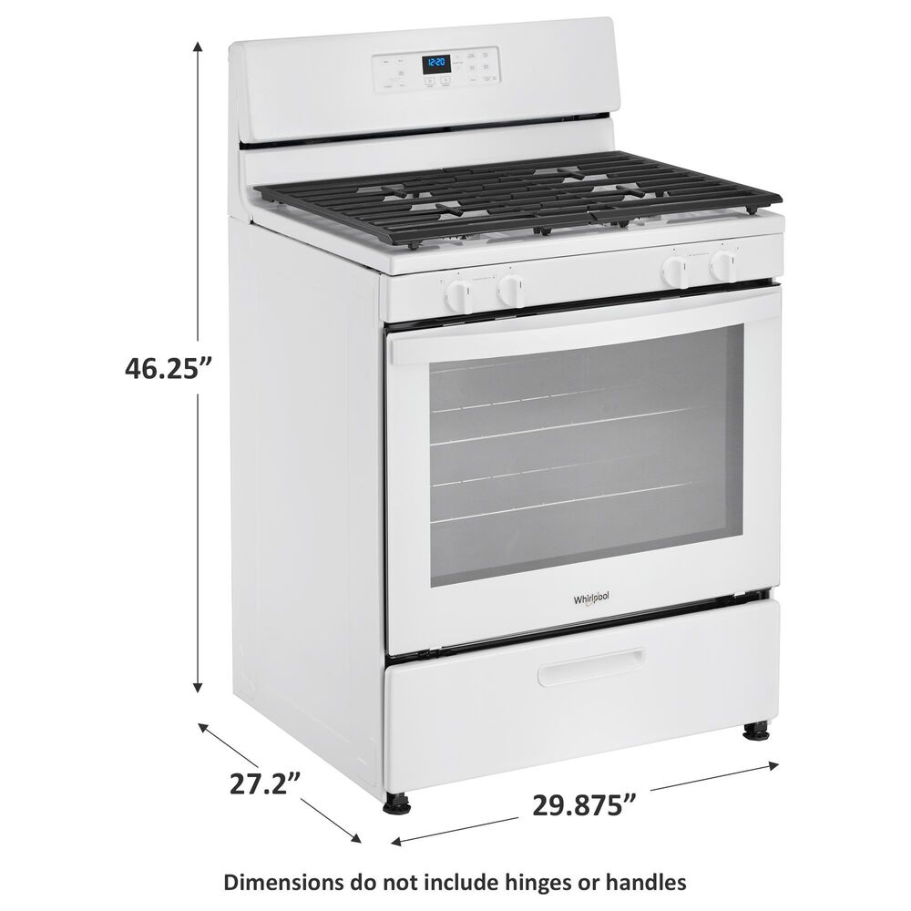 Whirlpool 30&#39;&#39; Manual Clean Gas Range, , large