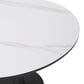 Leisuremod Leisuremod Bristol 35 round dining table Black base with White Sintered stone Top, , large