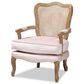 Baxton Studio Vallea Arm Chair in Light Pink, , large