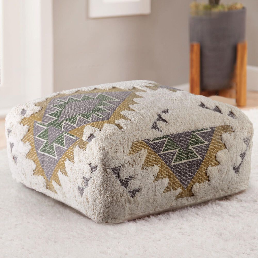 Steve Silver Lyssa Pouf in Cream, , large