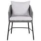 Blue River Ditas Outdoor Dining Chair with Grey Cushions in Black, , large