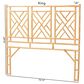 Baxton Studio Karavo King Standalone Headboard in Natural Rattan, , large
