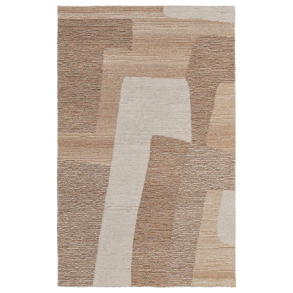 Feizy Pollock 5" x 8" Beige and Brown Area Rug, , large