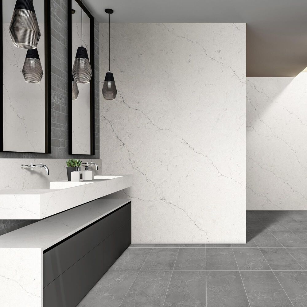 NFM Custom Countertops Valor White 3cm Quartz Countertop, , large
