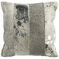 Safavieh Blair 20" Metallic Cowhide Square Pillow in Grey/Silver, , large