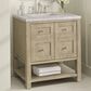 James Martin Vanities Breckenridge 30" Single Vanity in Whitewashed Oak with 3 cm Eternal Jasmine Pearl Quartz Top, , large