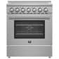Forno Paolo 30" Freestanding Electric Range in Stainless Steel, , large