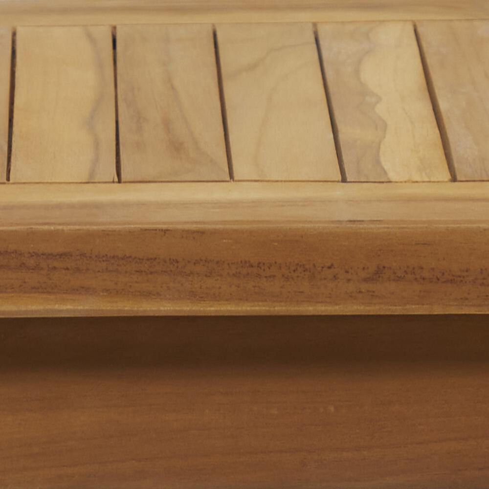 Maple and Jade Outdoor End Table in Oiled Brown, , large