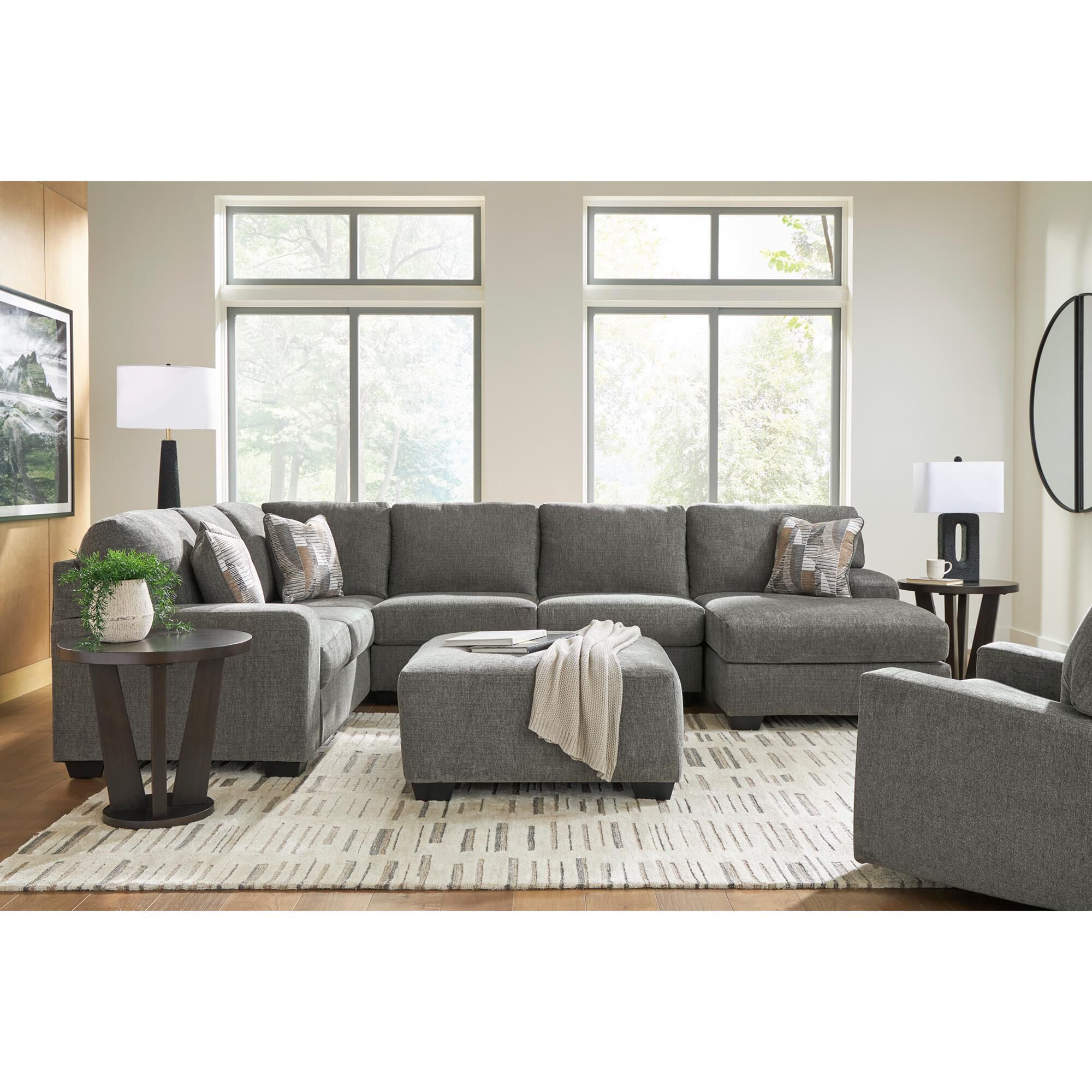 Ashley Clarington Oversized Accent Ottoman in Greystone