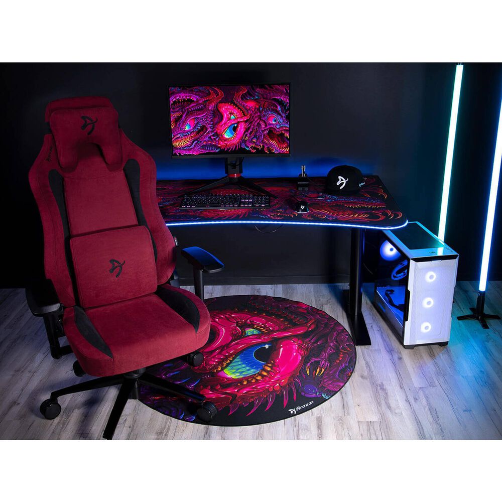 Arozzi Zona Microfiber Noise Dampening and Scratch Protection Anti-Slip Chair Mat in Crawling Chaos, , large