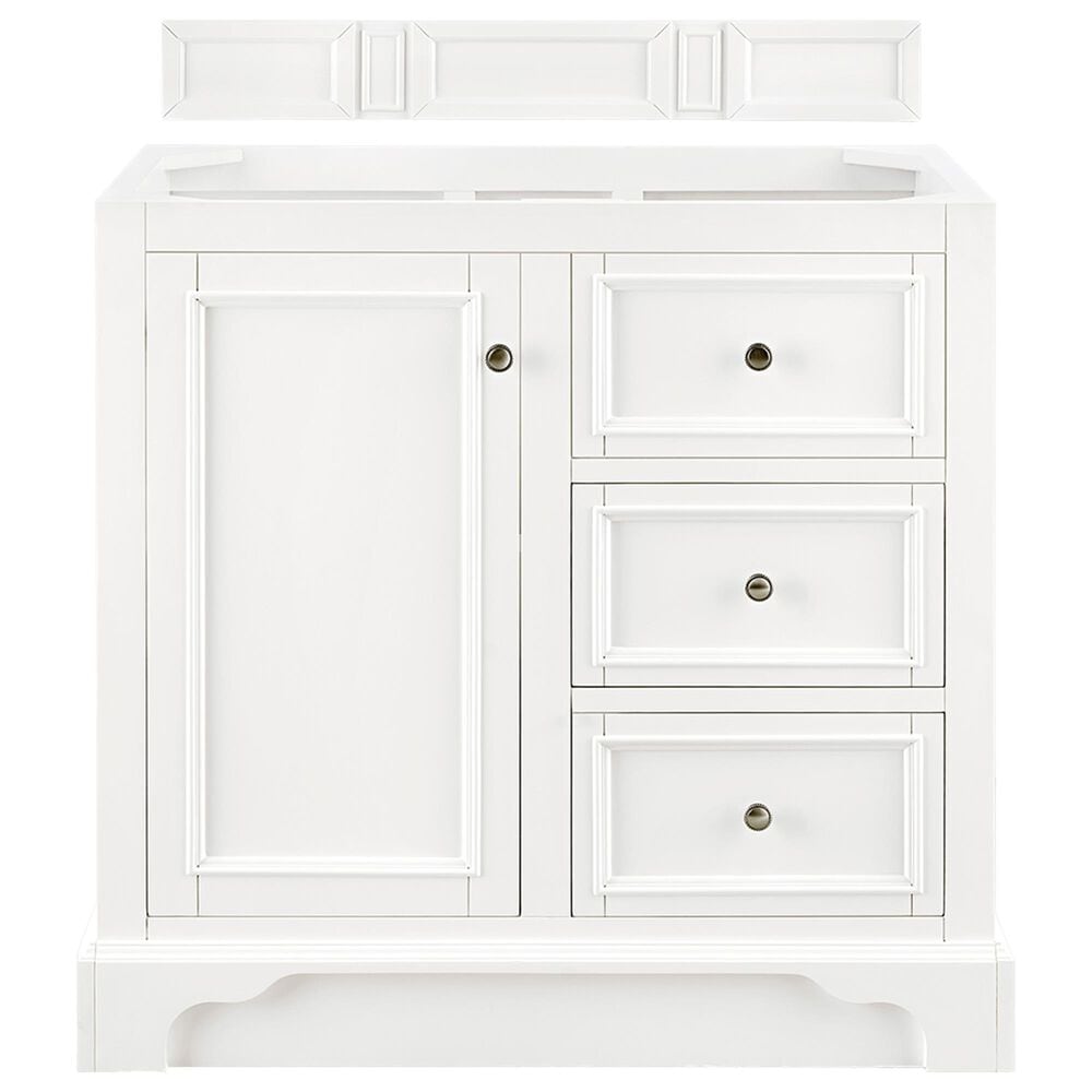 James Martin De Soto 36" Single Bathroom Vanity Cabinet in Bright White, , large