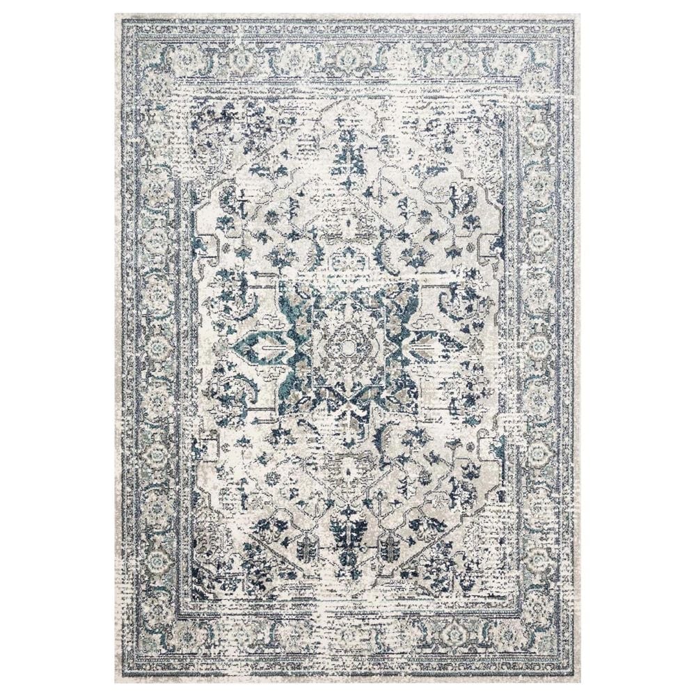 Loloi Joaquin JOA-01 5"3" Round Light Green and Blue Area Rug, , large