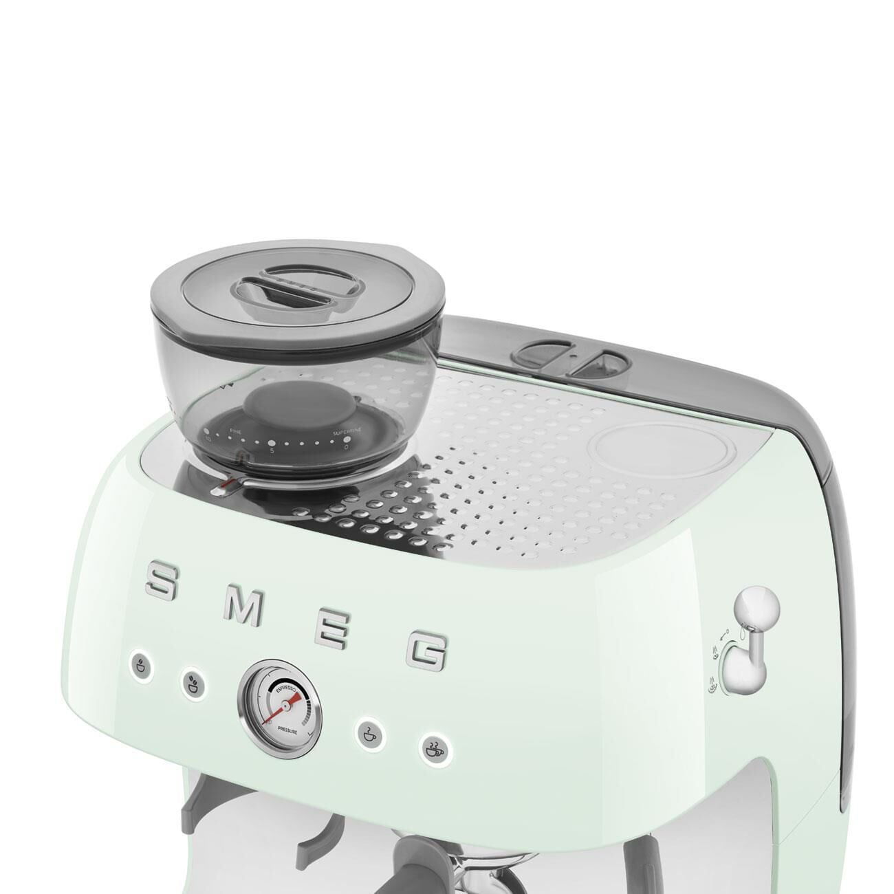 Smeg Smeg Espresso Coffee Machine with Grinder, Pastel Green
