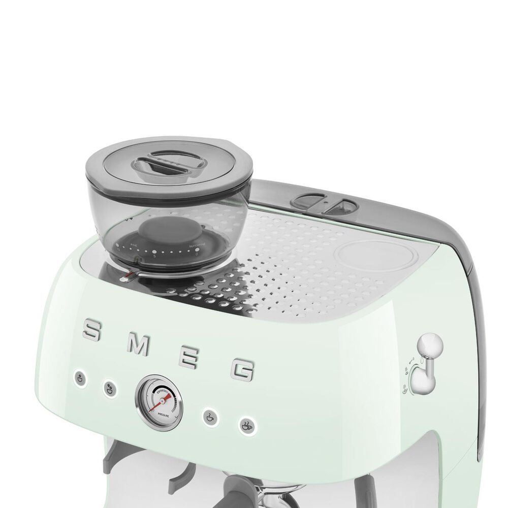 SMEG Smeg Espresso Coffee Machine with Grinder, Pastel Green, , large