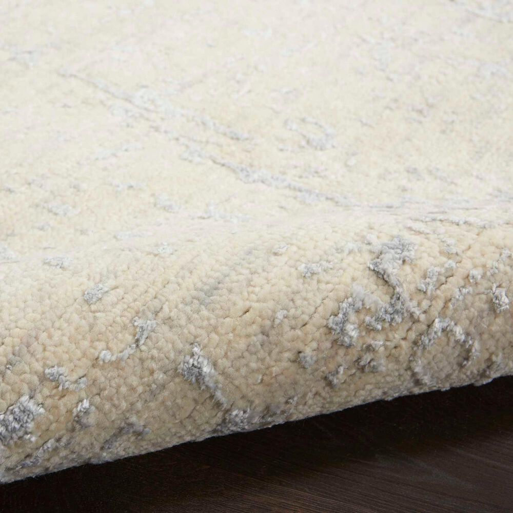 Nourison Luna 2&#39; x 3&#39; Ivory, Silver and Blue Area Rug, , large